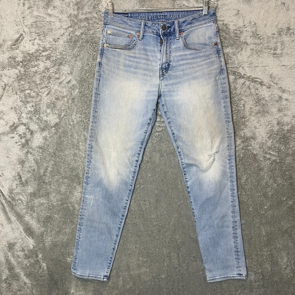 American Eagle Men Athletic Taper Fit Light Temp Tech Stretch Denim Jean 31x32